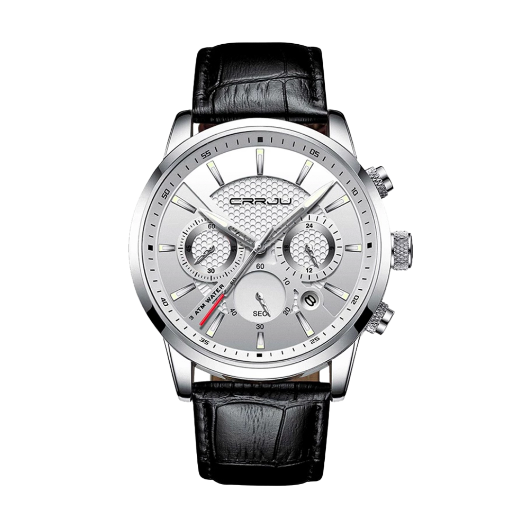 Rowan | Trendy Army-Inspired Leather Timepiece Watch | 42mm