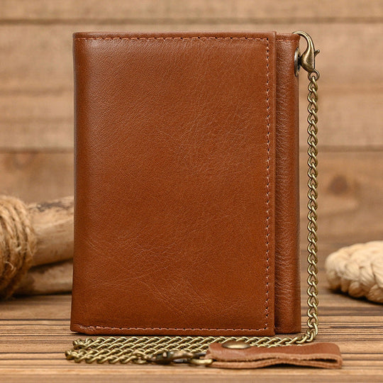 Men's Vintage Trifold Casual Genuine Leather Wallet 84024666X