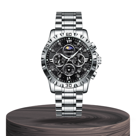 Rex | Opulent Chronograph Watch with Sleek Metal Band
