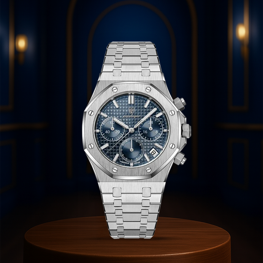 Damian | Iconic Steel Frame Bold Chronograph Design Watch