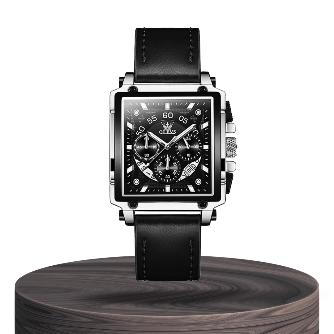 Joseph | Stylish Men’s Chronograph Watch with Unique Square Case | 42x45mm