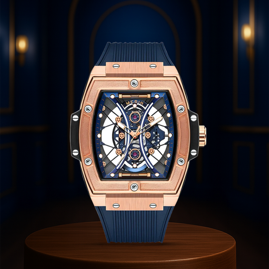 Ryker | Striking Tonneau Case Futuristic Skeleton Build Watch