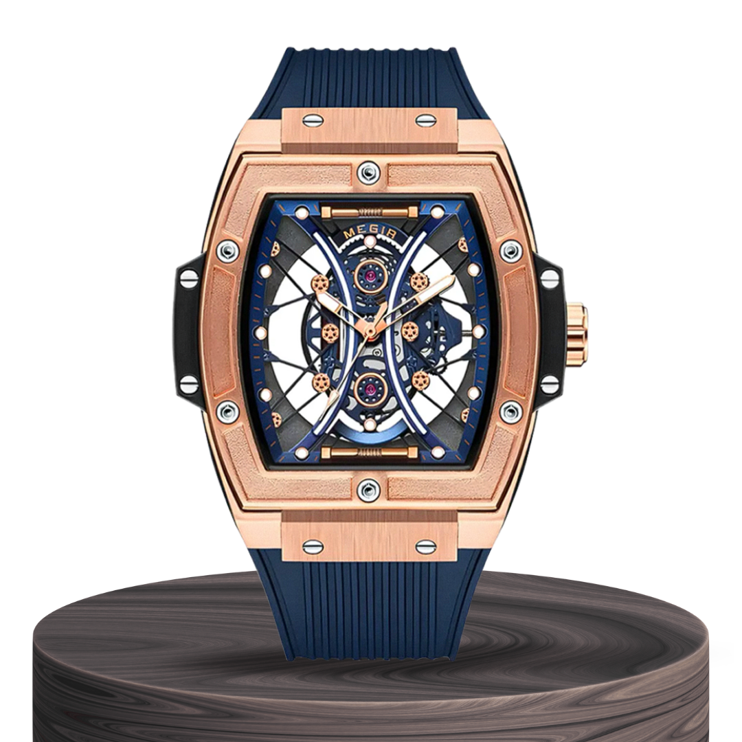 Ryker | Striking Tonneau Case Futuristic Skeleton Build Watch