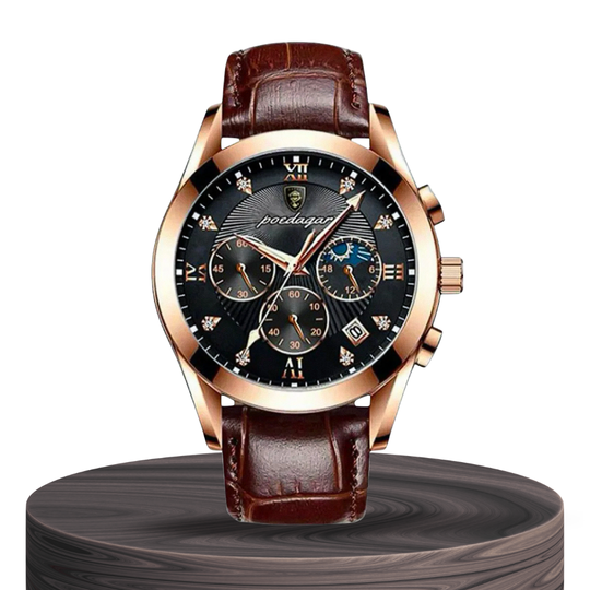 Darian | Classic Textured Leather Strap Watch