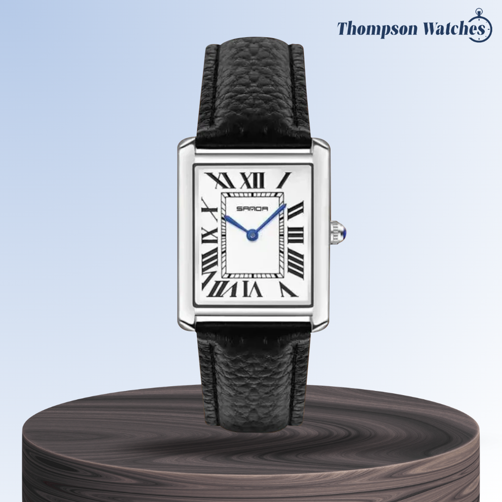 Matthew | Rectangular Men’s Watch with Silver-Tone Case