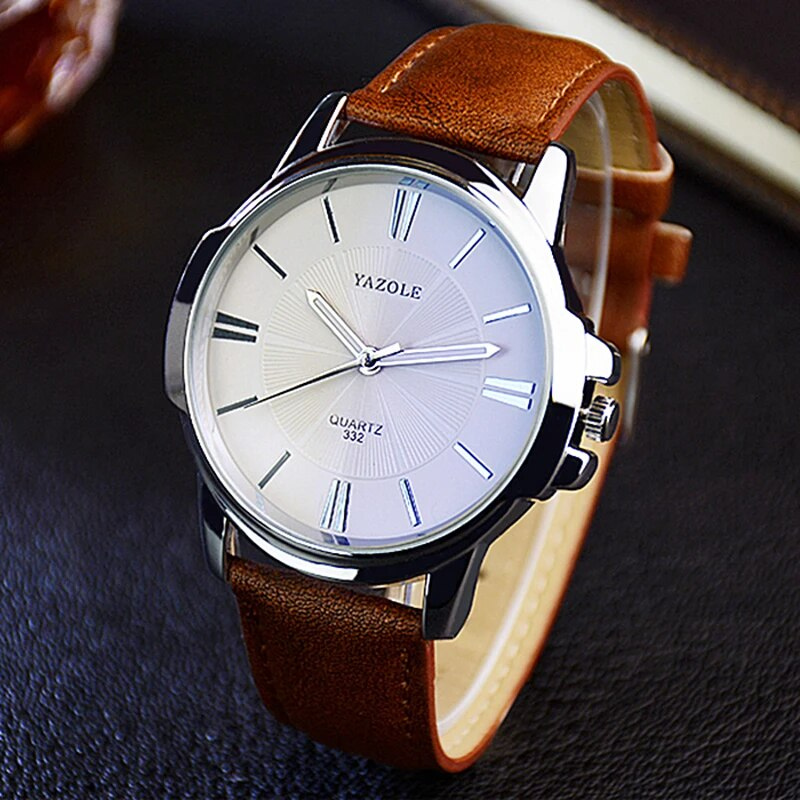 Andrew™ -Luxurious Blue Glass Leather Watch
