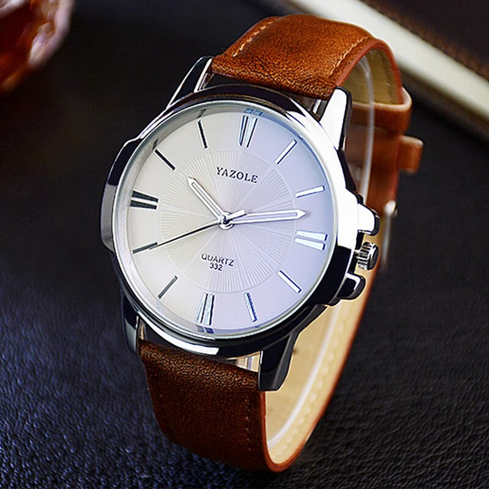 Andrew™ -Luxurious Blue Glass Leather Watch