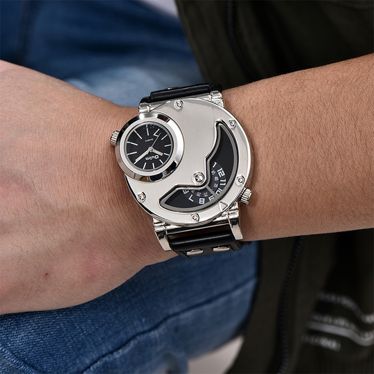 Multi-Time Zone Leather Strap Watch™
