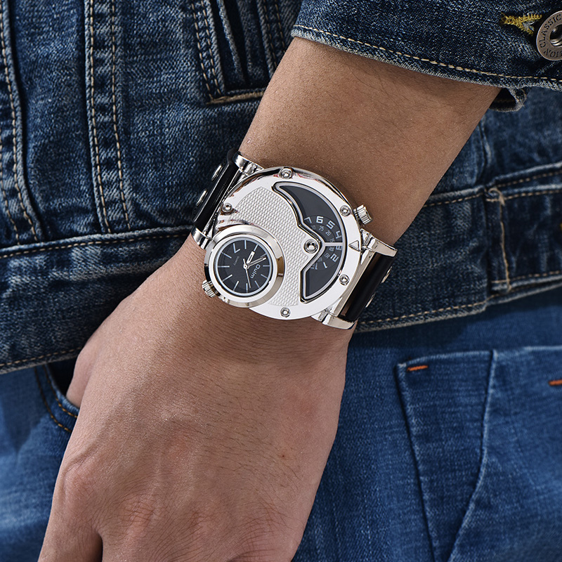 Multi-Time Zone Leather Strap Watch™