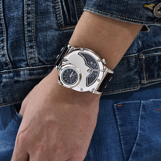 Multi-Time Zone Leather Strap Watch™