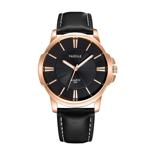 Andrew™ -Luxurious Blue Glass Leather Watch