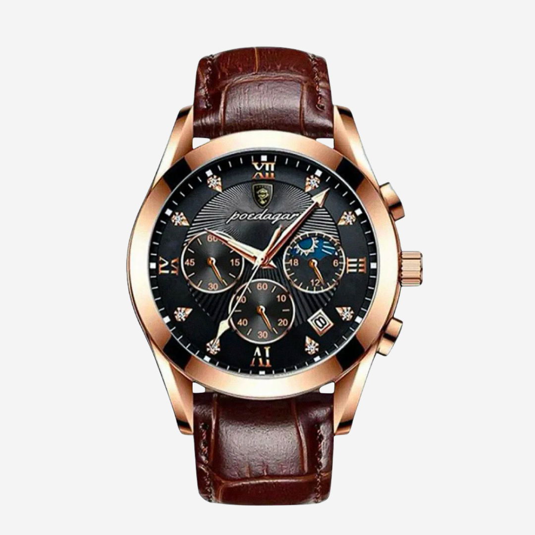 Darian | Classic Textured Leather Strap Watch