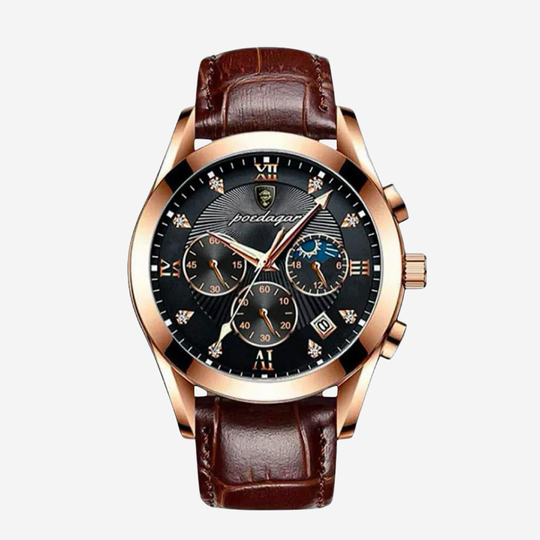 Darian | Classic Textured Leather Strap Watch