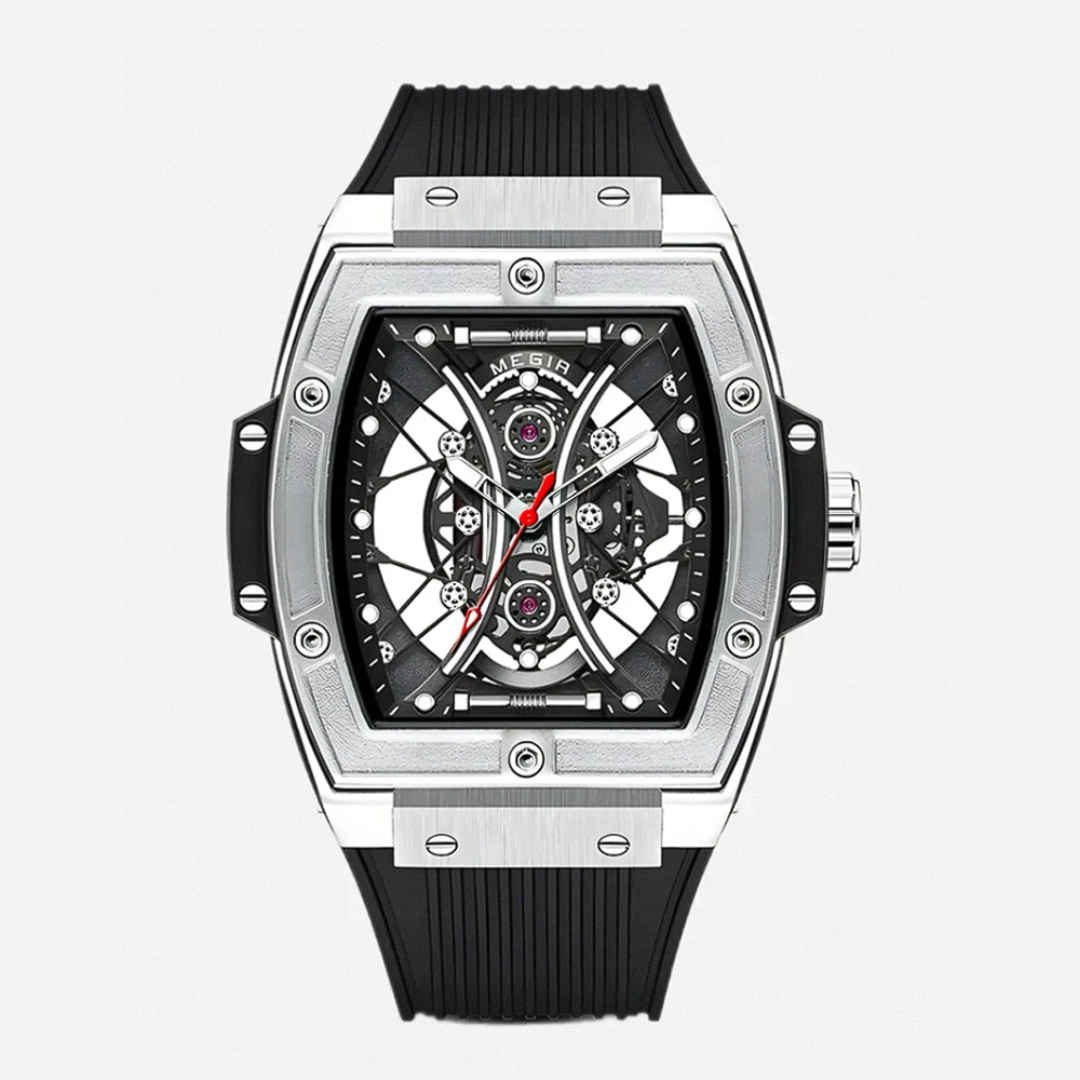 Ryker | Striking Tonneau Case Futuristic Skeleton Build Watch