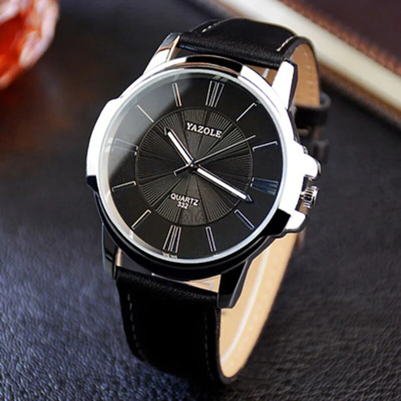Andrew™ -Luxurious Blue Glass Leather Watch