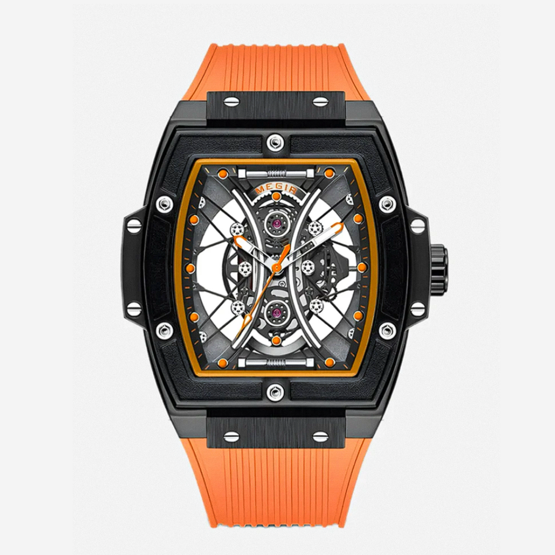 Ryker | Striking Tonneau Case Futuristic Skeleton Build Watch