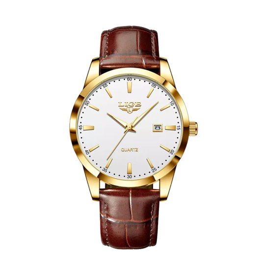 Sam | Leather Military Chronograph Watch | 40mm