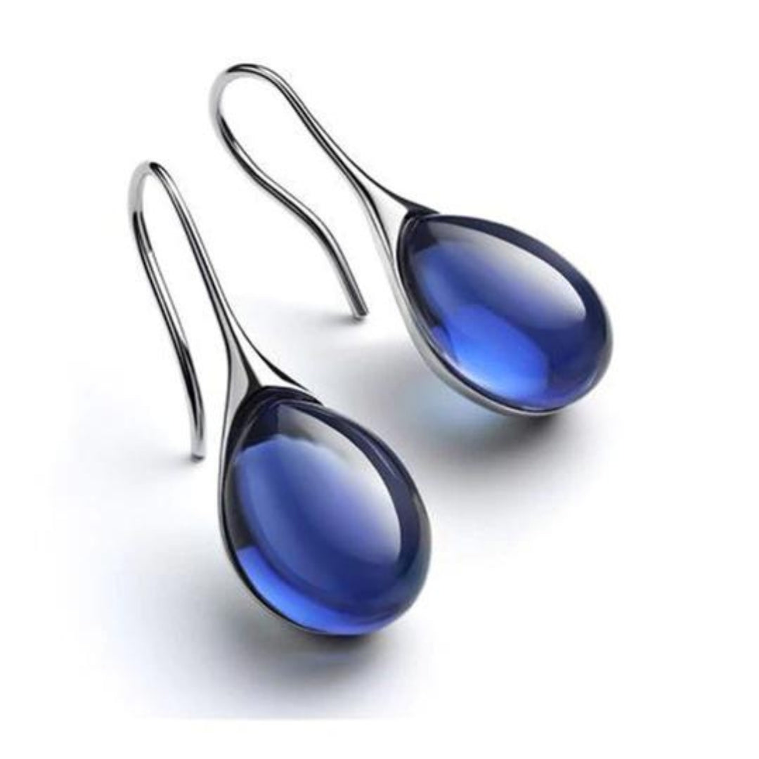 Krystal drop earrings in gold and silver