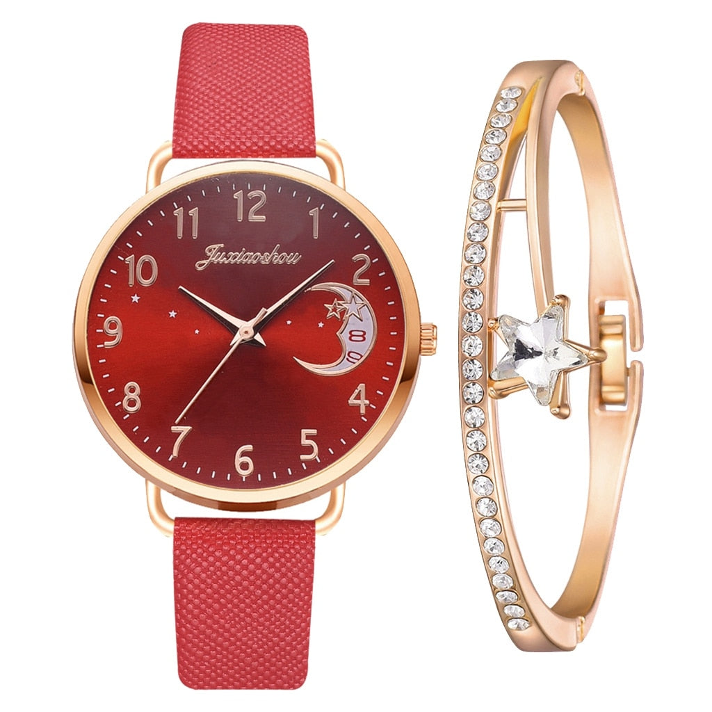 Liam - Set with Watch and Bracelets with Moon Phase Dial