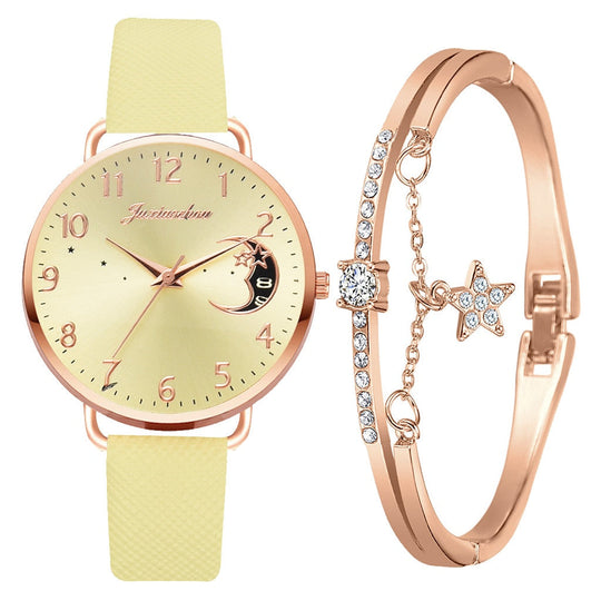 Liam - Set with Watch and Bracelets with Moon Phase Dial