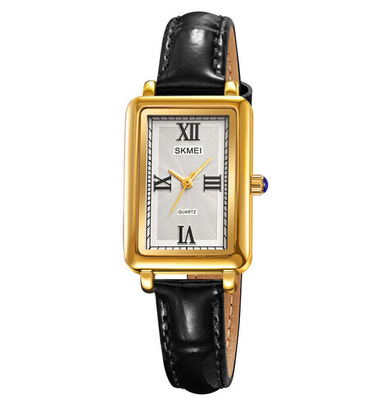 Leather-Strapped Casual Watch