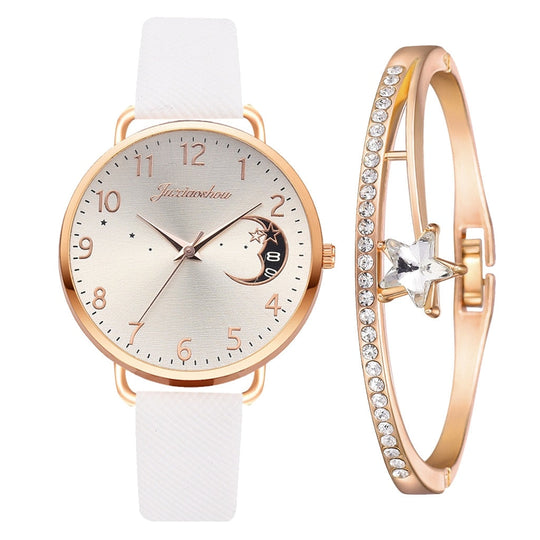 Liam - Set with Watch and Bracelets with Moon Phase Dial