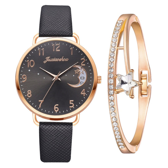 Liam - Set with Watch and Bracelets with Moon Phase Dial
