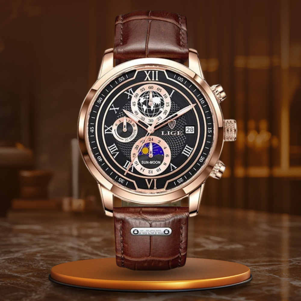 Premium Leather Strap Chronograph Watch™