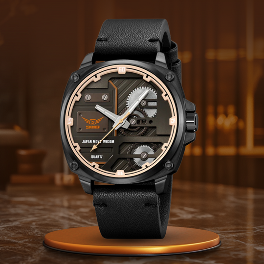 Quartz Leather Men's Watch