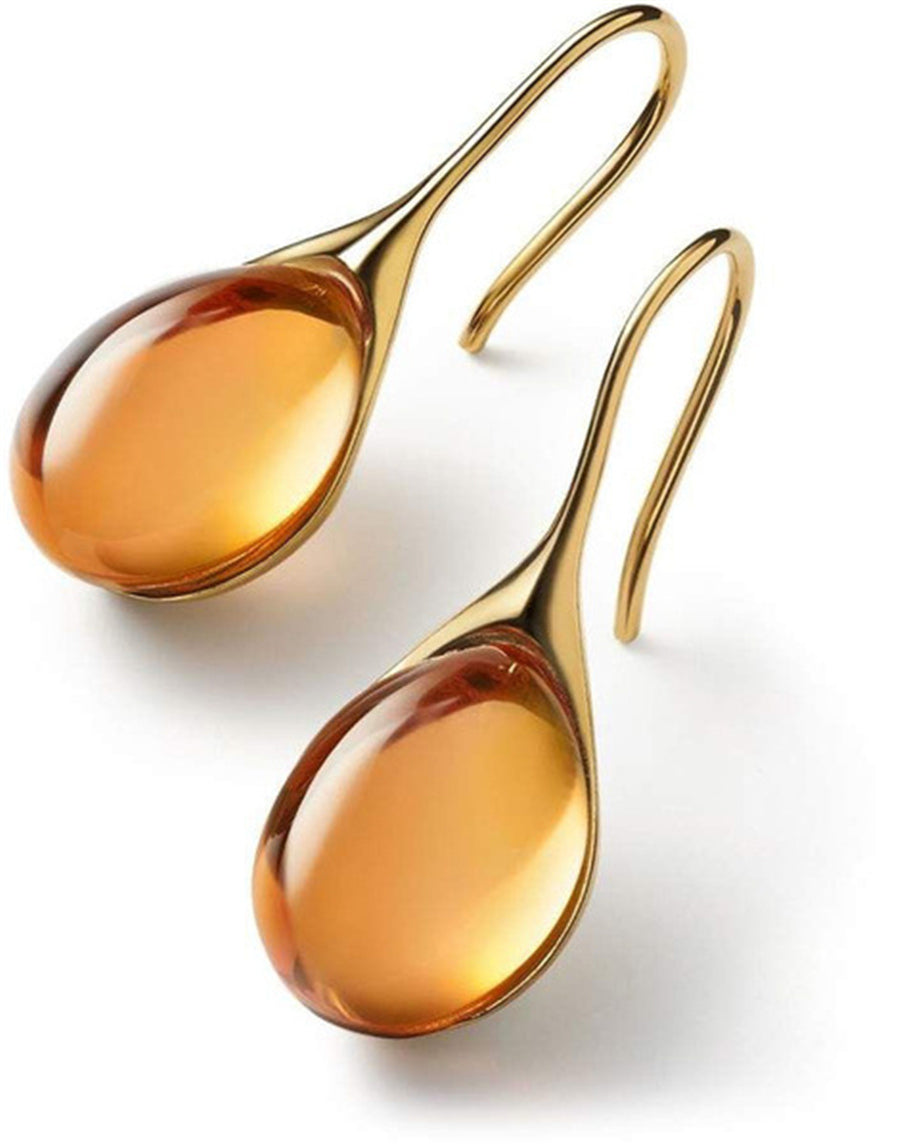 Krystal drop earrings in gold and silver