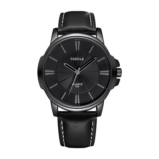 Andrew™ -Luxurious Blue Glass Leather Watch