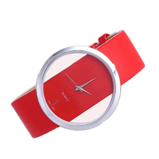Sophia - Elegant Quartz Watch with Transparent Dial