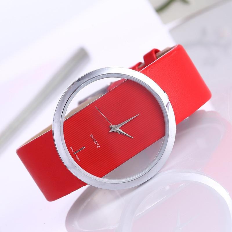 Sophia - Elegant Quartz Watch with Transparent Dial